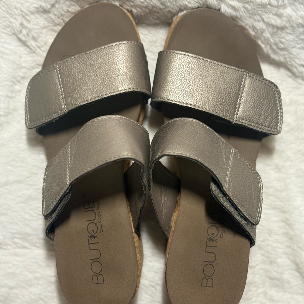 Women's Boutique by Corky’s Platform Wedge Slip-on Sandals Sz 8